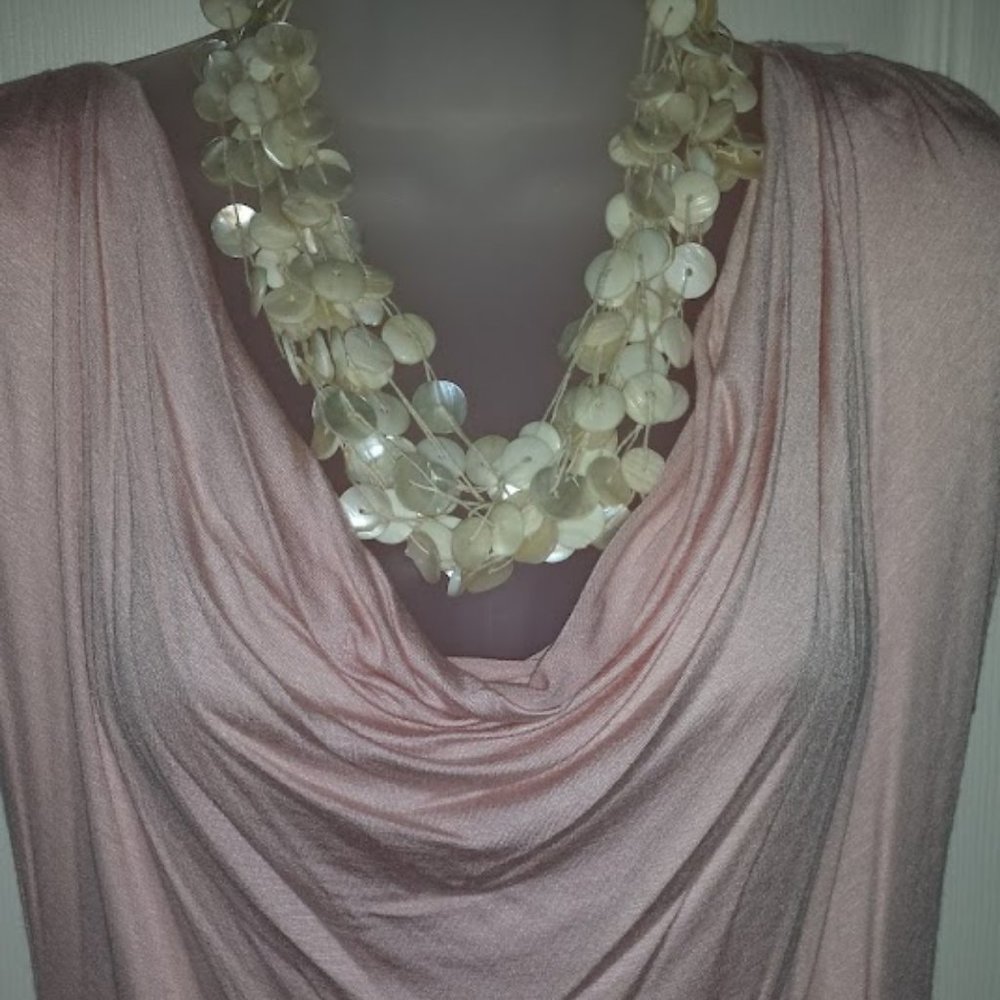 Vintage Mother of Pearl Multi strand Necklace Natural MOP